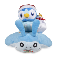 Officiële Pokemon center knuffel Piplup & mantyke Christmas In The Sea 23cm